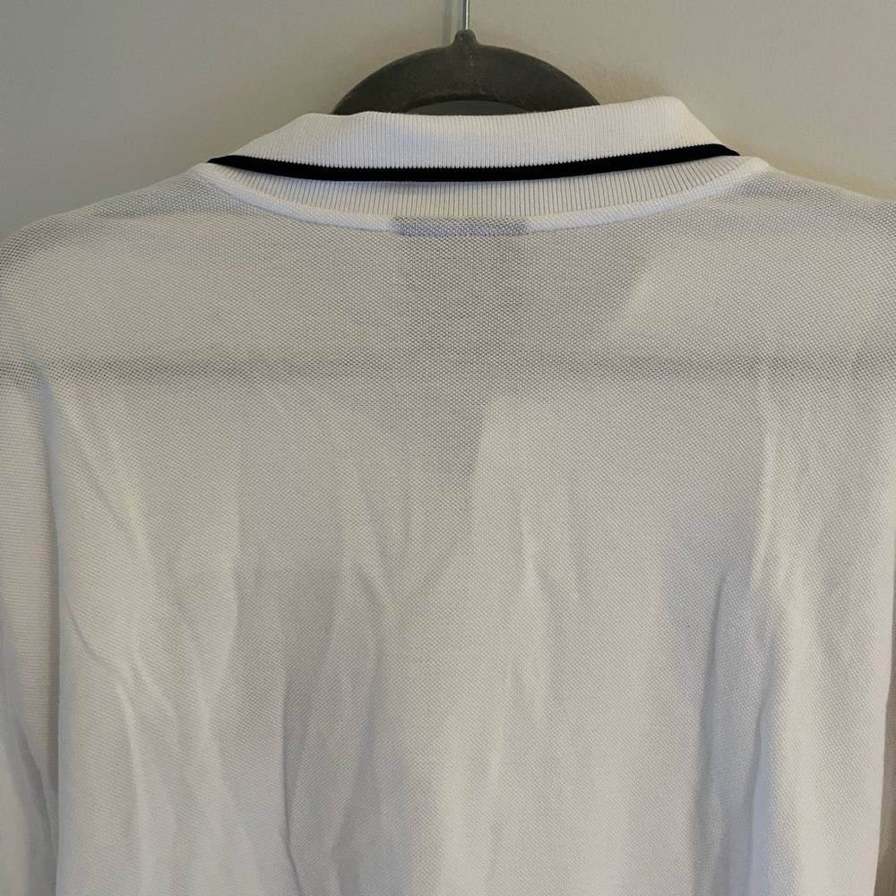 Adidas Men's Polo Shirt in White with Black Accents - Picture 3 of 3